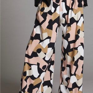 NWOT Corey Lynn Calter Abstract Wide Leg Pants